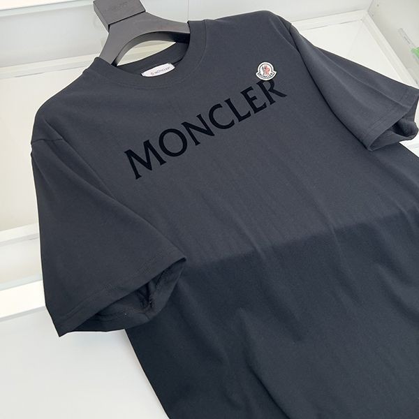 着心地の良い モンクレール コピーロゴ コットン クルーネック Tシャツ moh72542